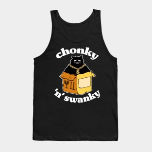 Funny Chonky ´n´ Swanky Black Cat In The Box Gift Tank Top